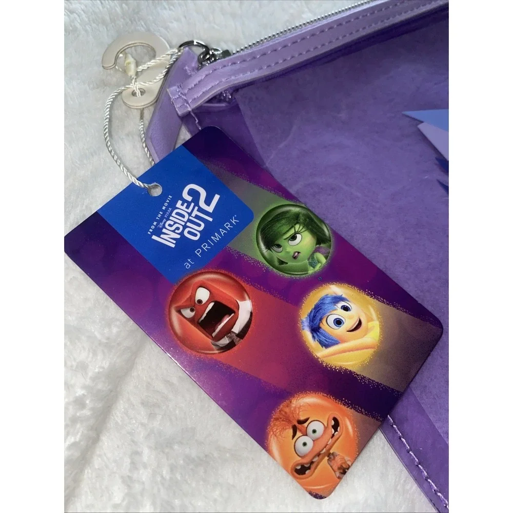 Disney Inside Out 2  You're Boring Me Pencil Cosmetic Bag NWT Primark‎ Purple